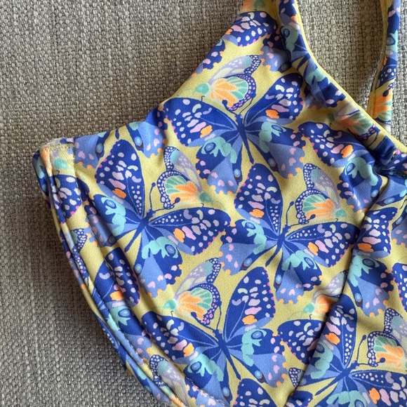 Frankie's Bikinis Birdie Ruffle Top + Ziggy Bottom (size L) NWT - Picture 6 of 9